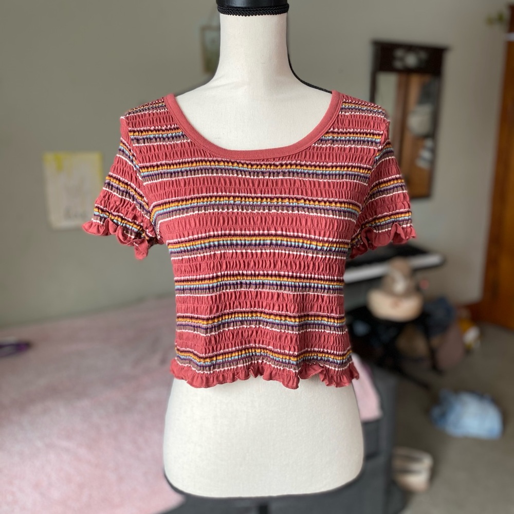 Super Cute Striped Crop Top